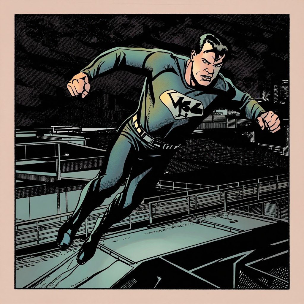 Hero on a Rooftop - Comic15Z Style