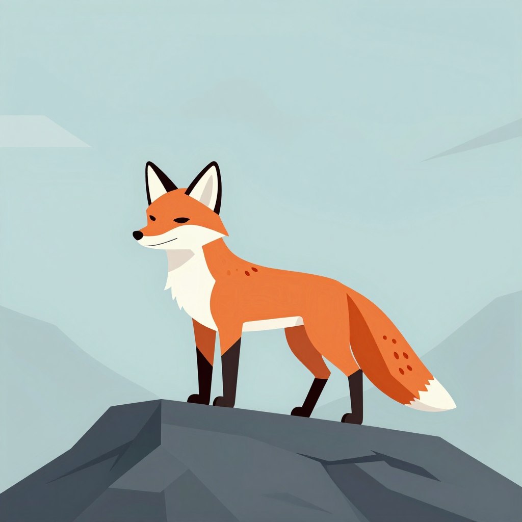 Fox on a Ridge - DD-Vector-V2 Style
